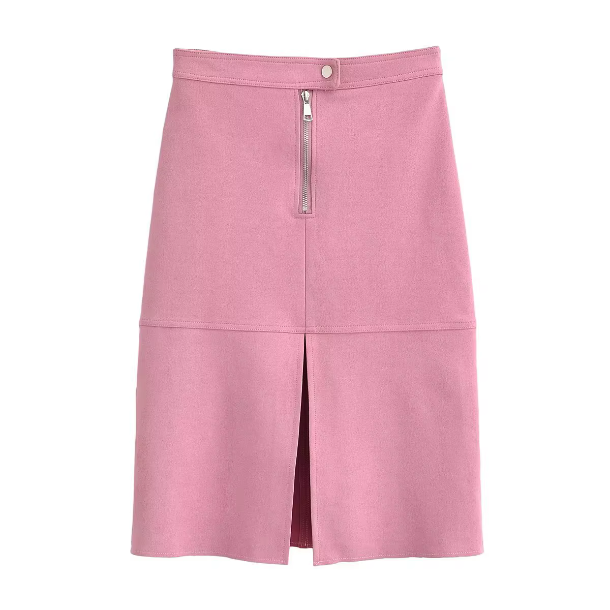Ensemble jupe et veste courte asymétrique à fermeture éclair et ceinture pour femme HH, manches long