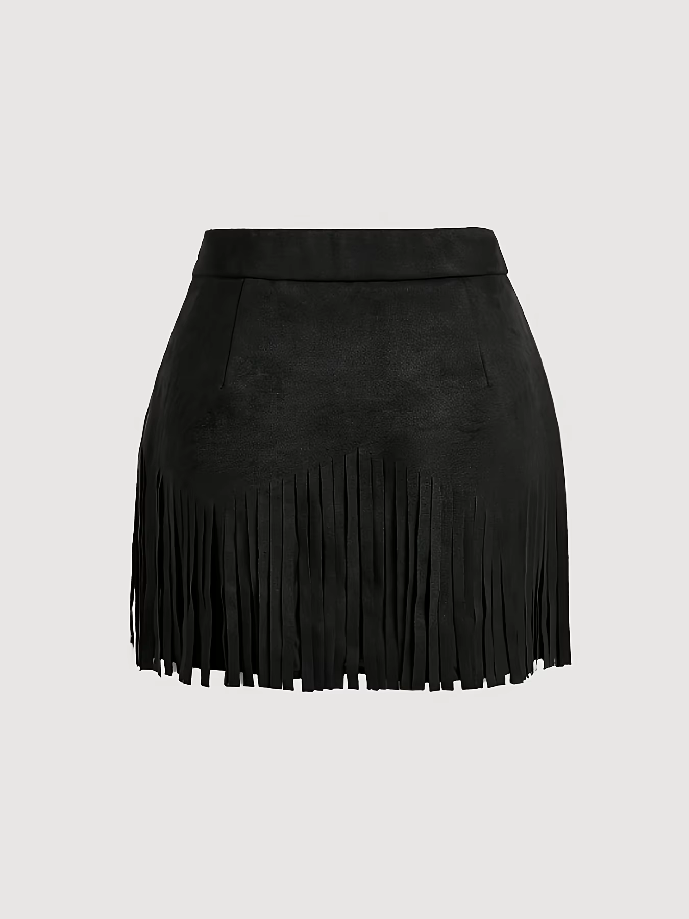 Jupe semi-élastique noire pour dames, coupe cintrée, décontractée, mi-longue, jupe trapèze pour femm