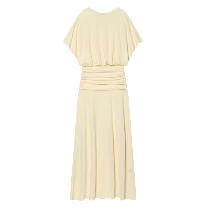 Robe longue plissée pour femme, nouvelle collection été 2026, style chic et élégant, idéale pour les