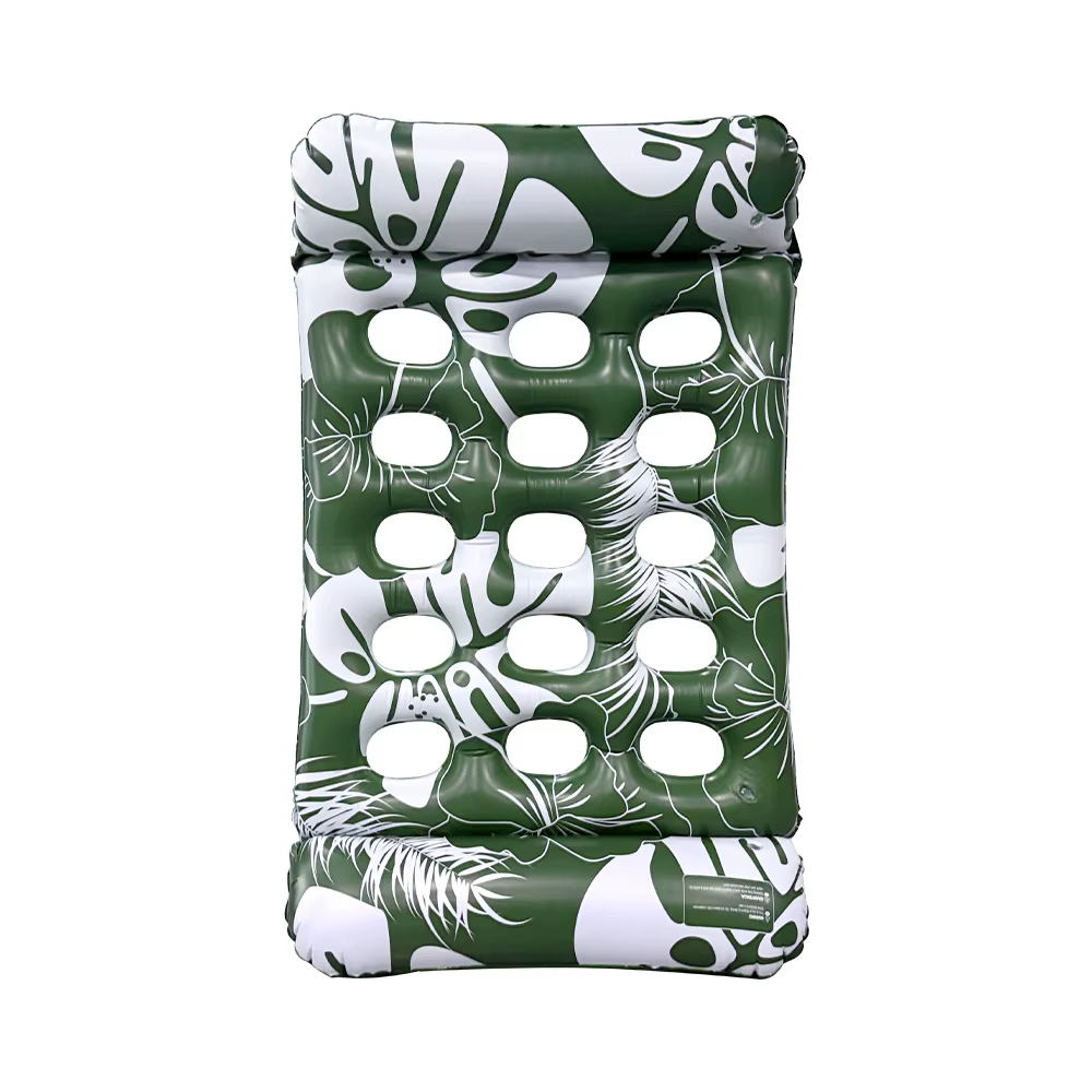 1 chaise longue gonflable flottante pour piscine, plage, fête en mer, rassemblement décontracté - Si