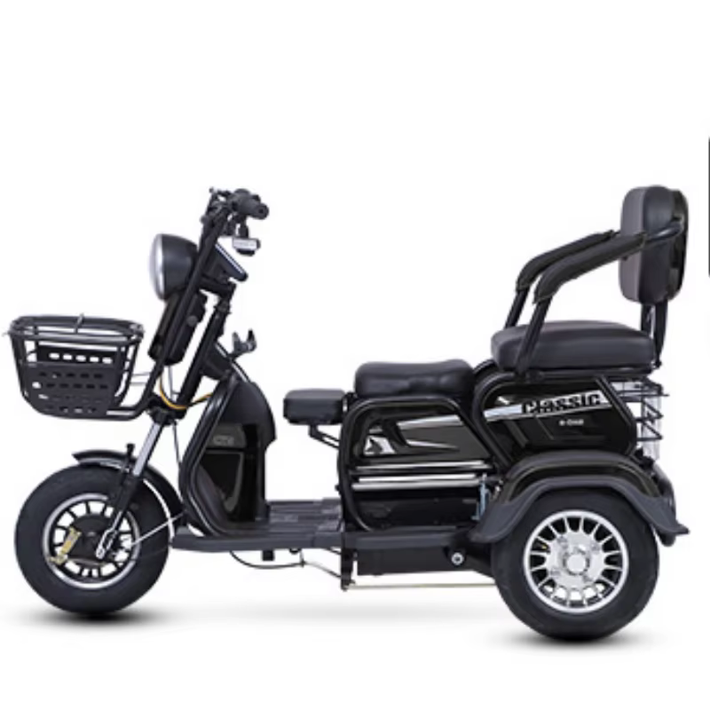 Tricycle électrique à 3 roues pour 2 femmes, 1000W, 60V, avec panier, batterie longue distance
