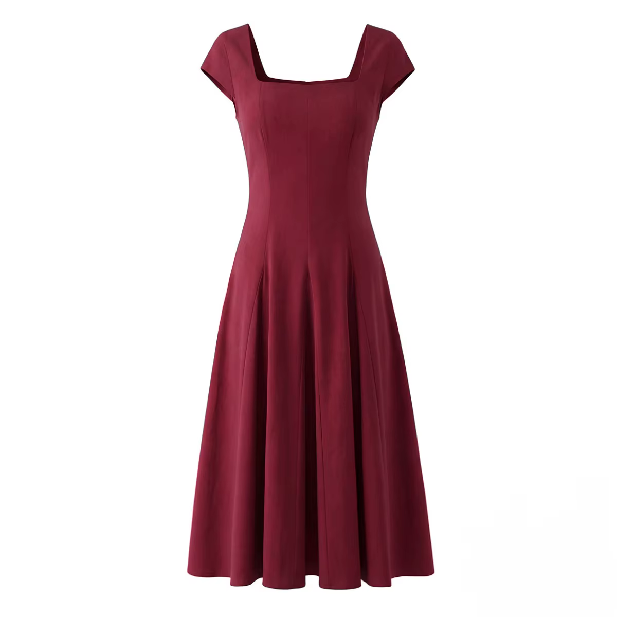 Robe longue élégante de style français, cintrée à la taille avec ceinture, pour soirée, en coton et 