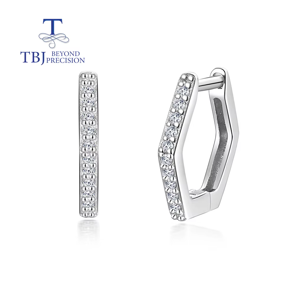 Boucles d'oreilles en argent 925 avec diamants pour femmes, design de mode, bijoux fins élégants, lu