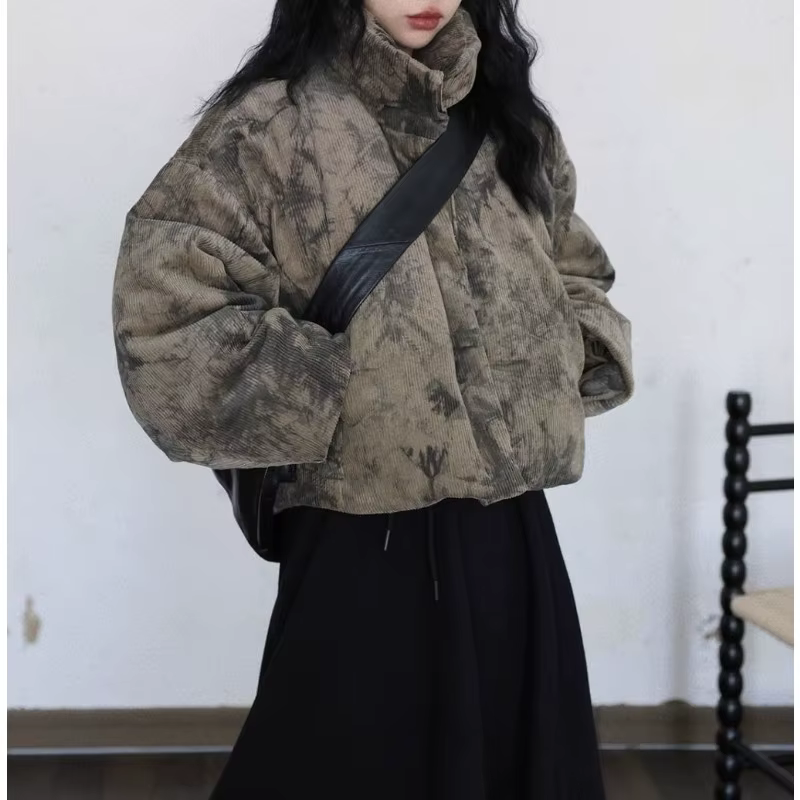 Doudoune courte pour femme avec Design Sense, manteau rembourré en coton épais, fin, de niche et cha