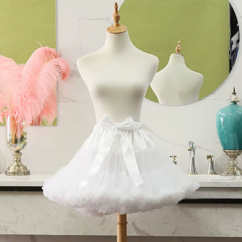Jupes longues bouffantes de 80CM pour filles, jupe Tutu à la mode pour femmes, couleur unie, jupon d
