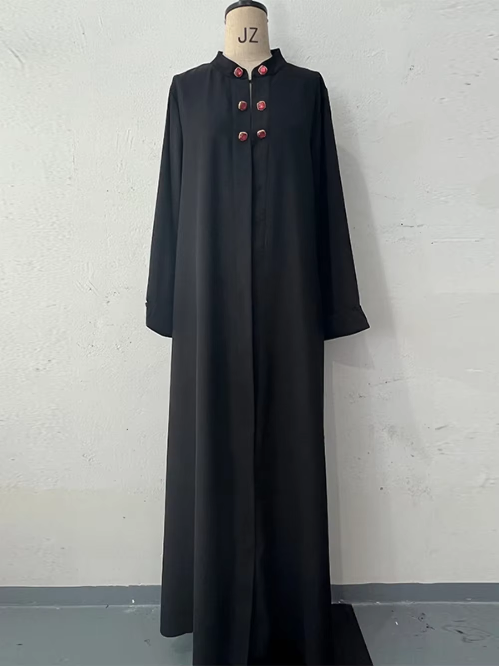 Robe de soirée noire Vintage de couleur unie, robe de bal classique à manches longues pour femmes po