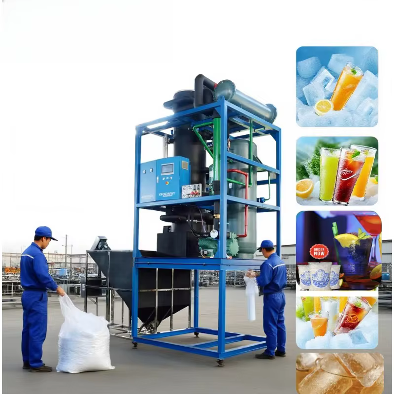 Machine à glace en tube entièrement automatique sur mesure, grande capacité, avec système de contrôl