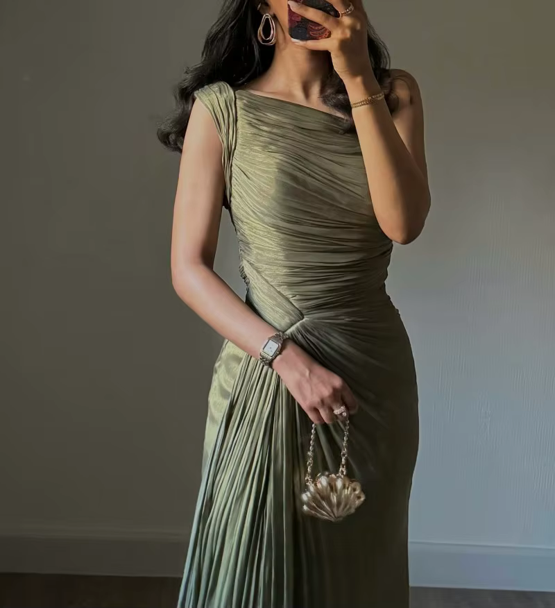 Robe de bal pour femme, longue robe de soirée élégante, robe de soirée à volants, robe maxi asymétri