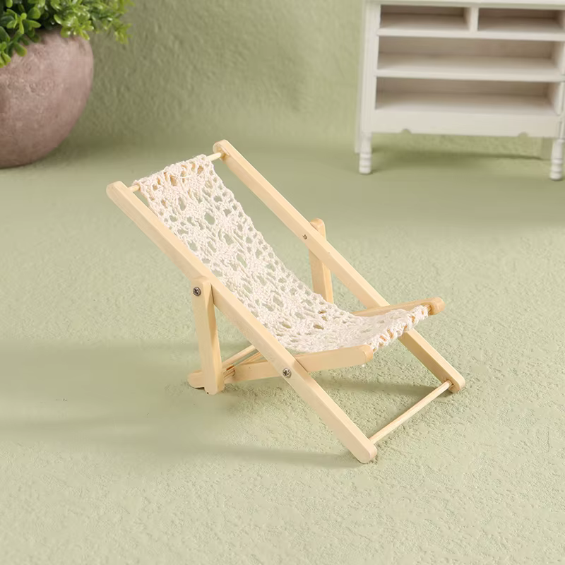 Chaise longue pliable pour maison de poupée 1/12, modèle de chaise longue pour maison de poupée, min