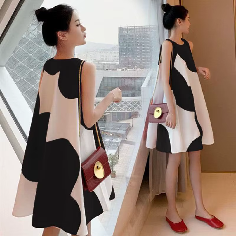 Robe De maternité été Version coréenne robe De maternité ample été longue vacances femmes enceintes 