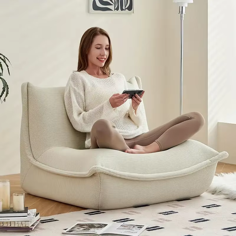 Canapé paresseux compressé, chaise longue rétro simple pour salon, lecture, film de jeu, gain de pla