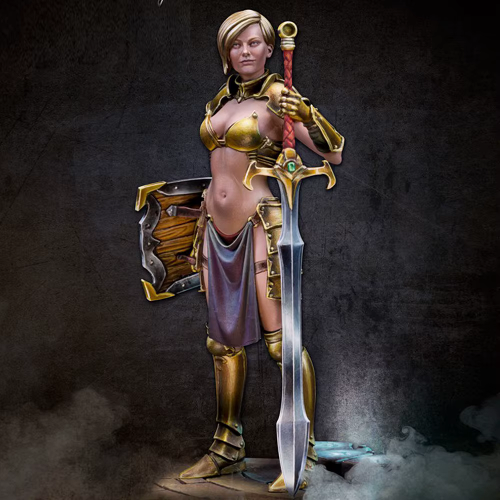 Figurine en résine Kayla, l'épée de la justice, 1/24, GK, genre fantastique, kit non assemblé et non