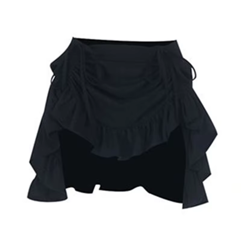 Mini-jupes gothiques noires taille haute pour femmes, nouvelle collection 2026, style Y2K, Harajuku,