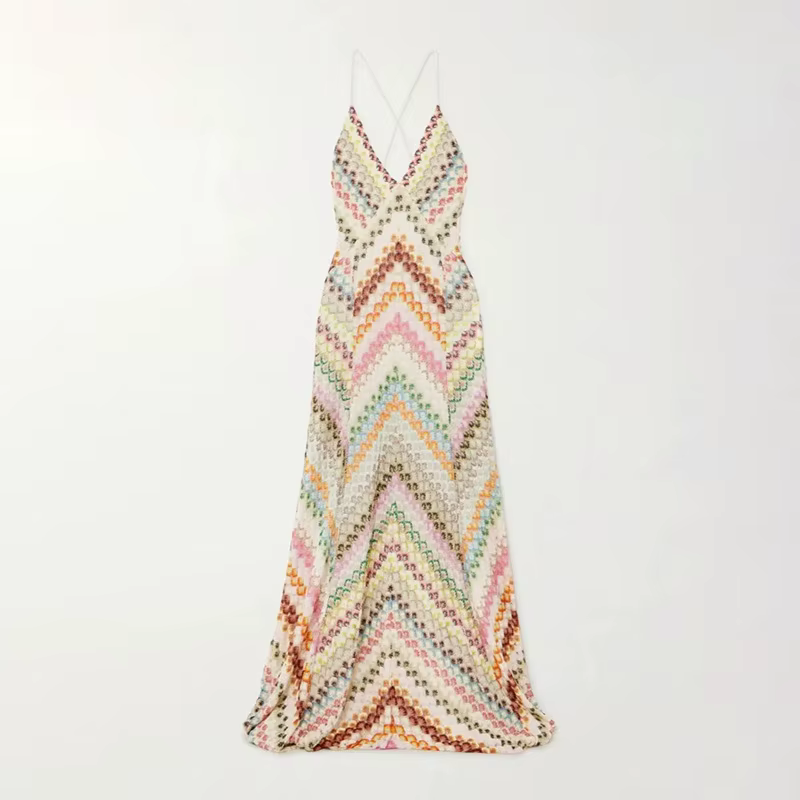 Nouvelle Robe Longue Bohème Sans Manches à Col en V et Imprimé Floral pour Femme 2026 - Vestidos De