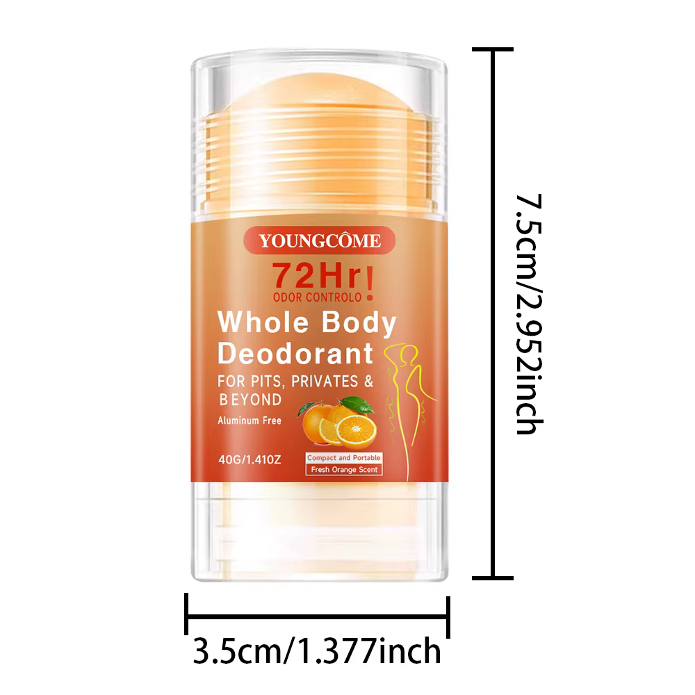 Déodorant en stick corps entier 72 heures anti-transpiration, maintient la sécheresse, parfum longue
