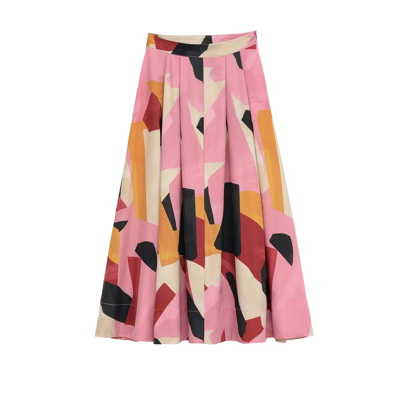Jupe femme bohème mode Vintage Harajuku Y2k Kawaii élégant Midi été Satin taille haute a-ligne femme