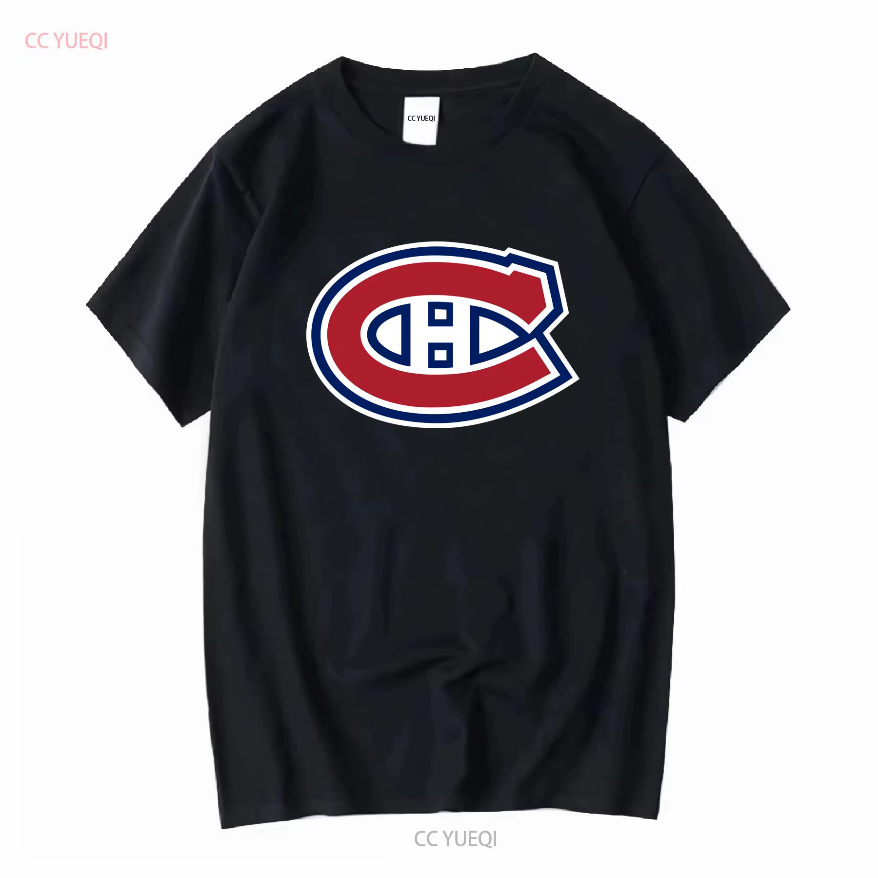 Montréal canadiens logo actif t-shirt drôle t-shirt américain vintage lavé respirant unisexe légèrem