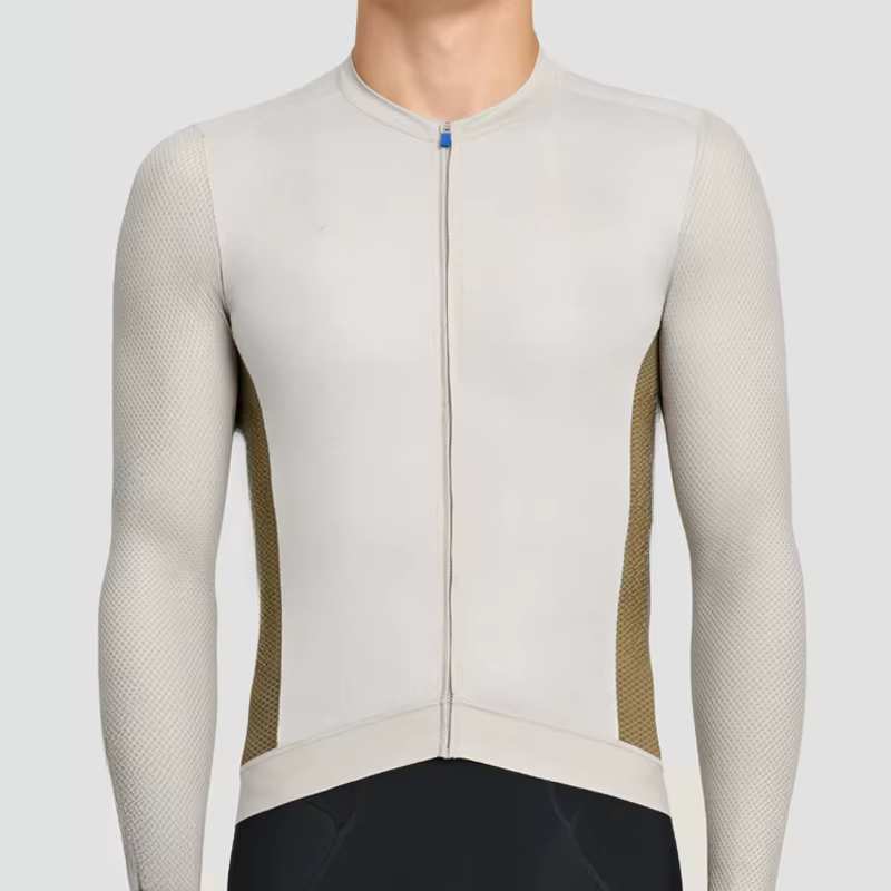 Maillot de cyclisme à manches longues pour hommes, chemise de vélo de montagne respirante, ourlet, v