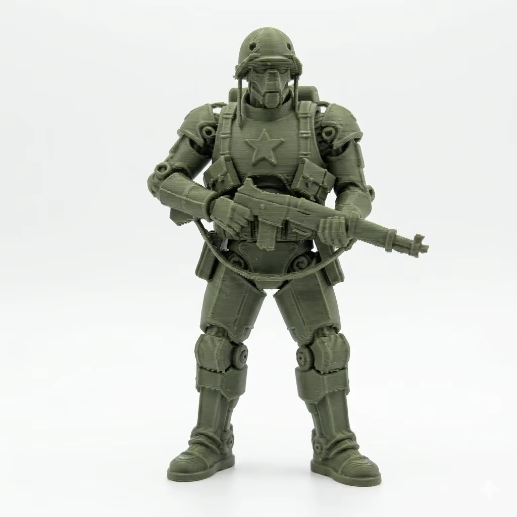 Modèle de soldat militaire - Statue d'armée en plastique avec uniforme, idéale pour le bureau, la bi