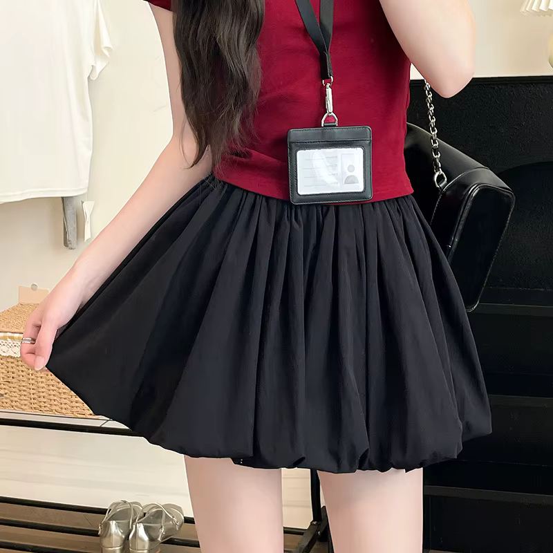 Jupe florale à ourlet pétale rouge pour femmes, légère, taille haute, coupe flatteuse, doublure anti