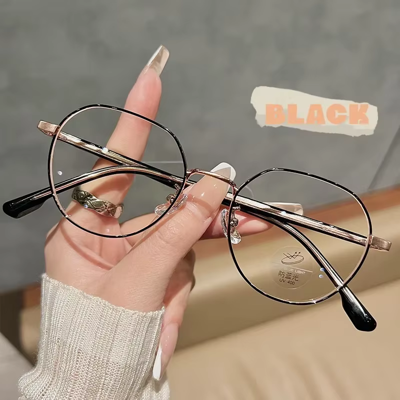 Lunettes de myopie de luxe classiques Vintage Anti-lumière bleue lunettes femmes hommes moins dioptr