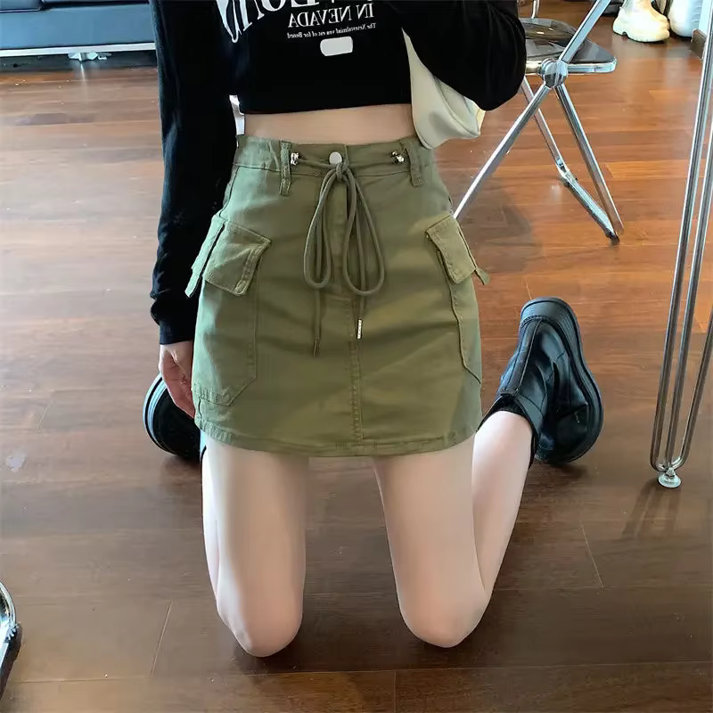 Femme Denim Jupe Courte Taille Haute Jeans Jupes Pour Femmes Gyaru Streetwear Y2k Vintage Été 2025 D