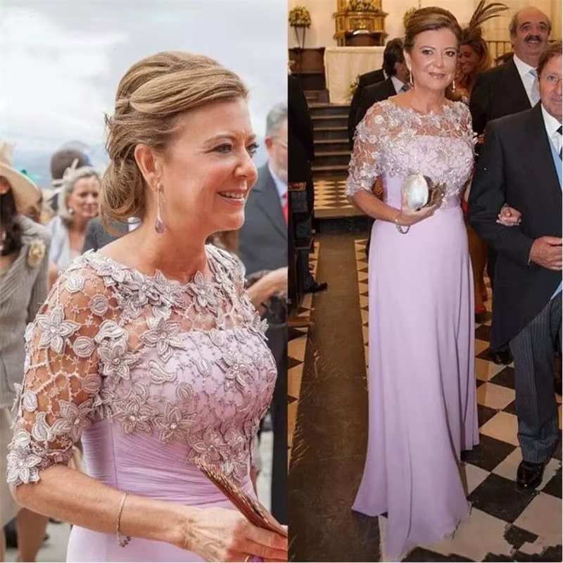 CAN ac-Robes de mère de la mariée, appliques perlées, robe de mère du marié, longue robe de soirée f