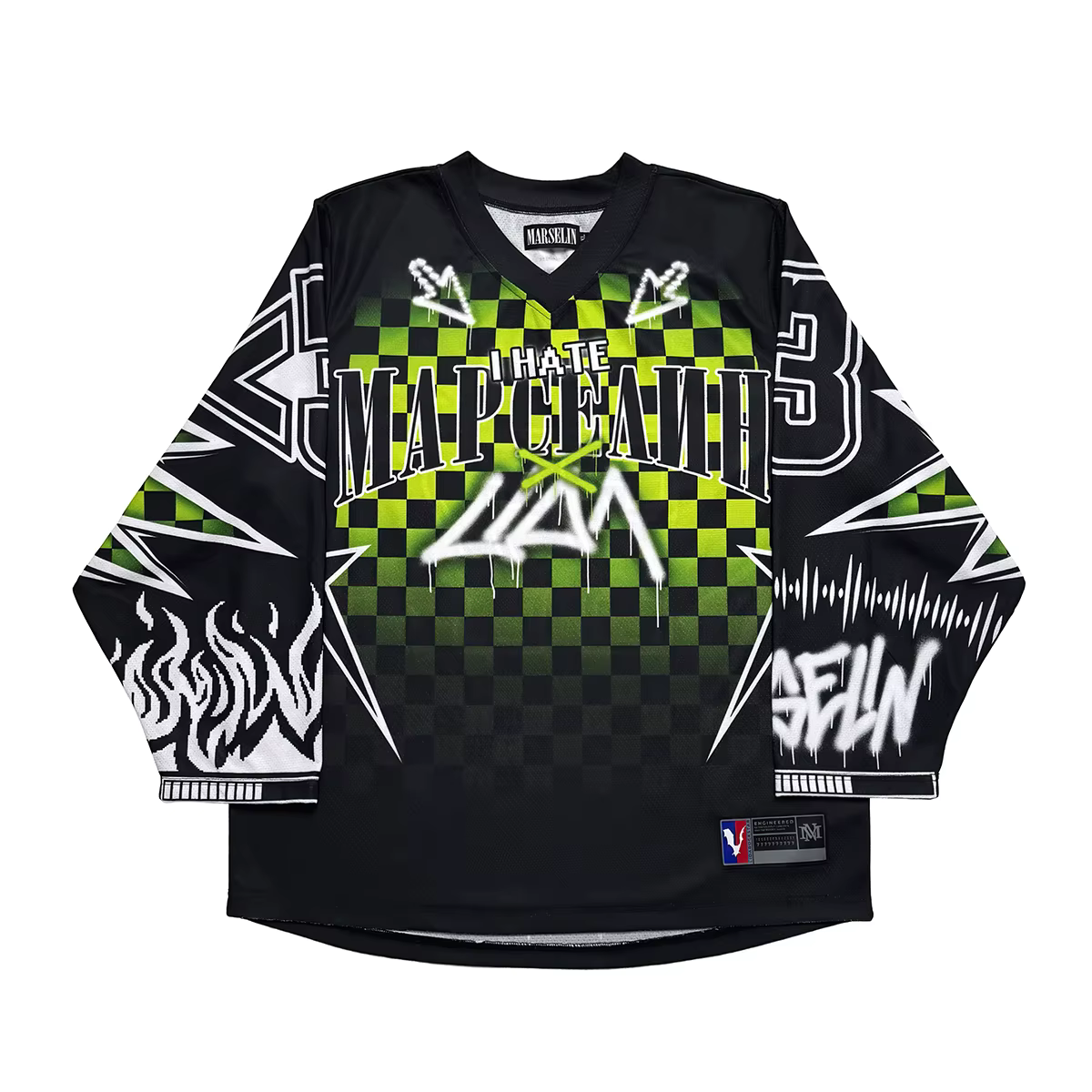 Russie Р®к-Navoз Б Нав eusг Б Jersey Manches Longues T-shirt Hommes Femmes Harajuku Maillot de Baseb