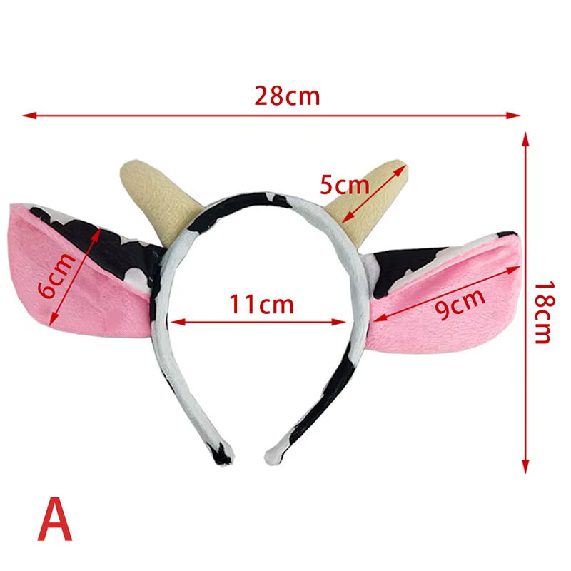 1PC créatif vache lait corne oreille bandeau Animal Cosplay Costume bandeau cheveux accessoires de f