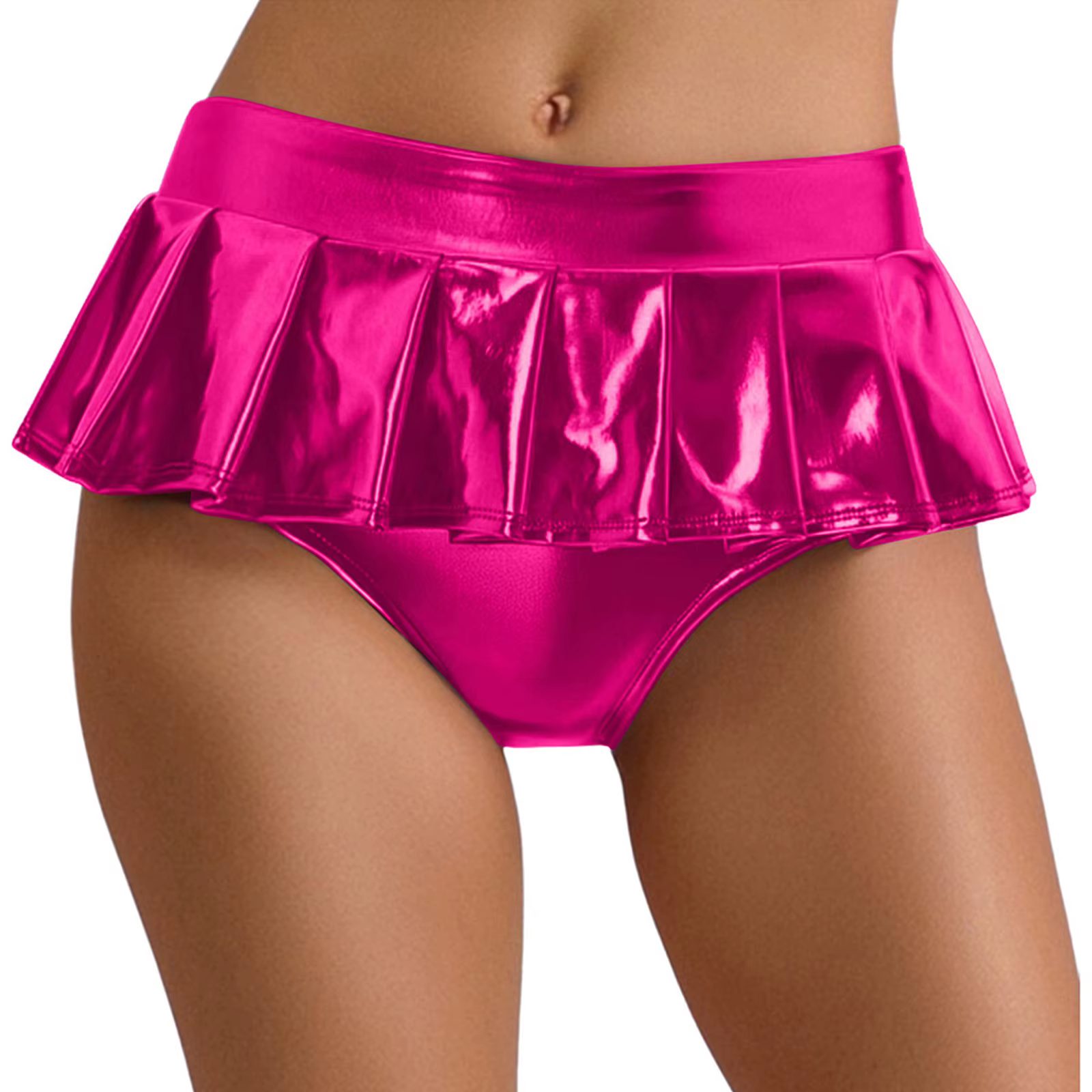 Micro Mini jupe plissée pour femmes, sous-vêtements, jupe-culotte, fête Rave, pôle danse, tenue de C