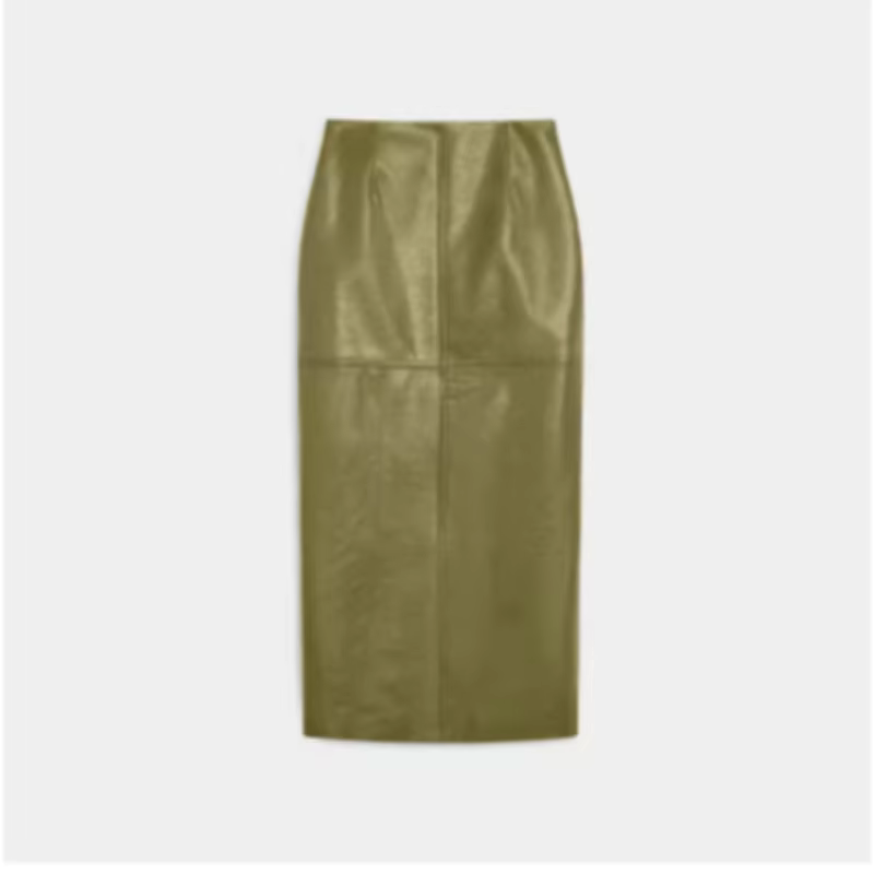 Ensembles de vestes en cuir et jupes pour femmes, avec fermeture éclair, manches longues, pantalons 