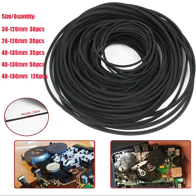 30-120pack mélange universel remplacement caoutchouc CD DVD ceinture en caoutchouc platine nouveau a