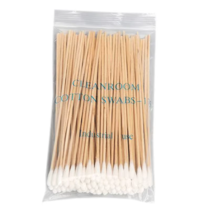 Coton-tige avec manche en bois 6 pouces Long, bâtons nettoyage, applicateur, 100/200 pièces