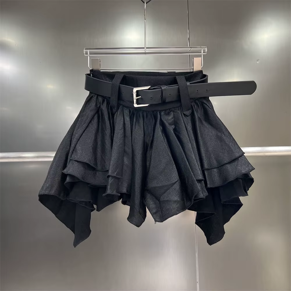 Jupe mi-longue pour adolescentes, nouvelle collection été, jupe bouffante à volants irréguliers pour