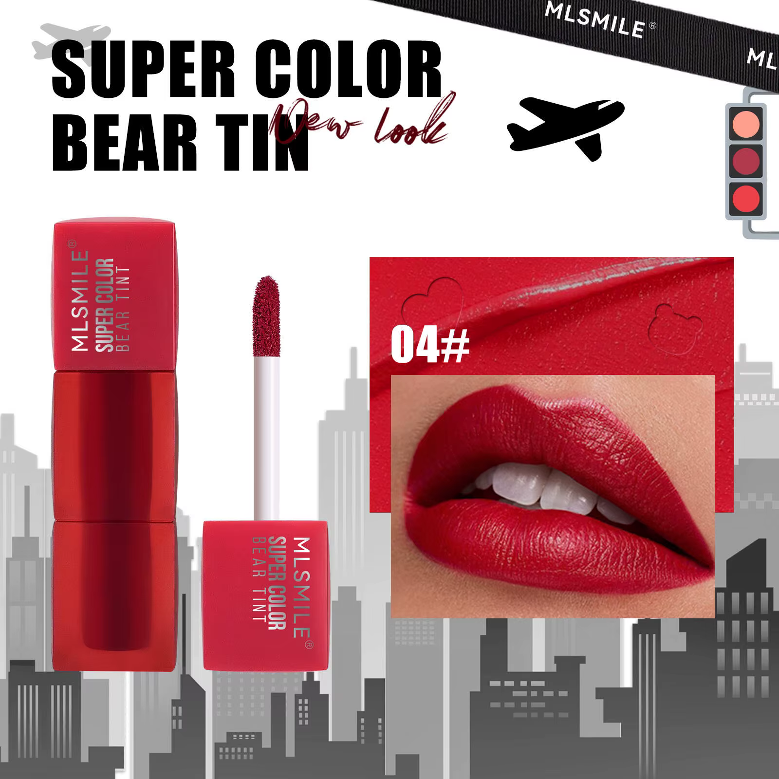MLSMIL brillant à lèvres femme 6 couleurs longue durée velours mat liquide rouge à lèvres mat et non