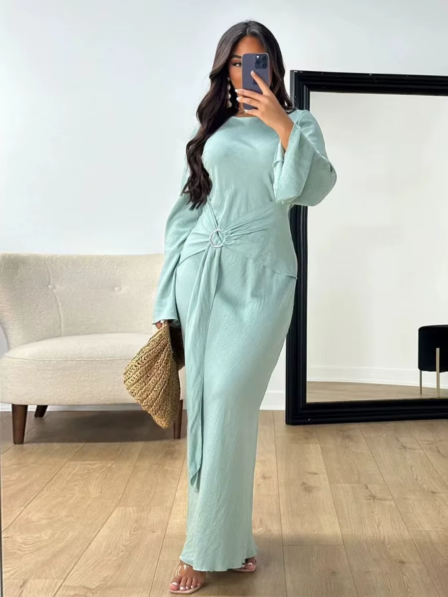 Robe longue musulmane pour femmes, robes modestes, Ramadan, Maroc, Dubaï, Kaftan, Islam, Arabie saou