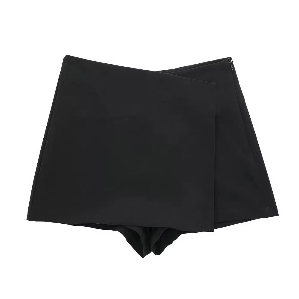 MUJER femme Shorts jupes asymétrique taille haute Shorts jupes pour femmes noir rose Mini jupe Short