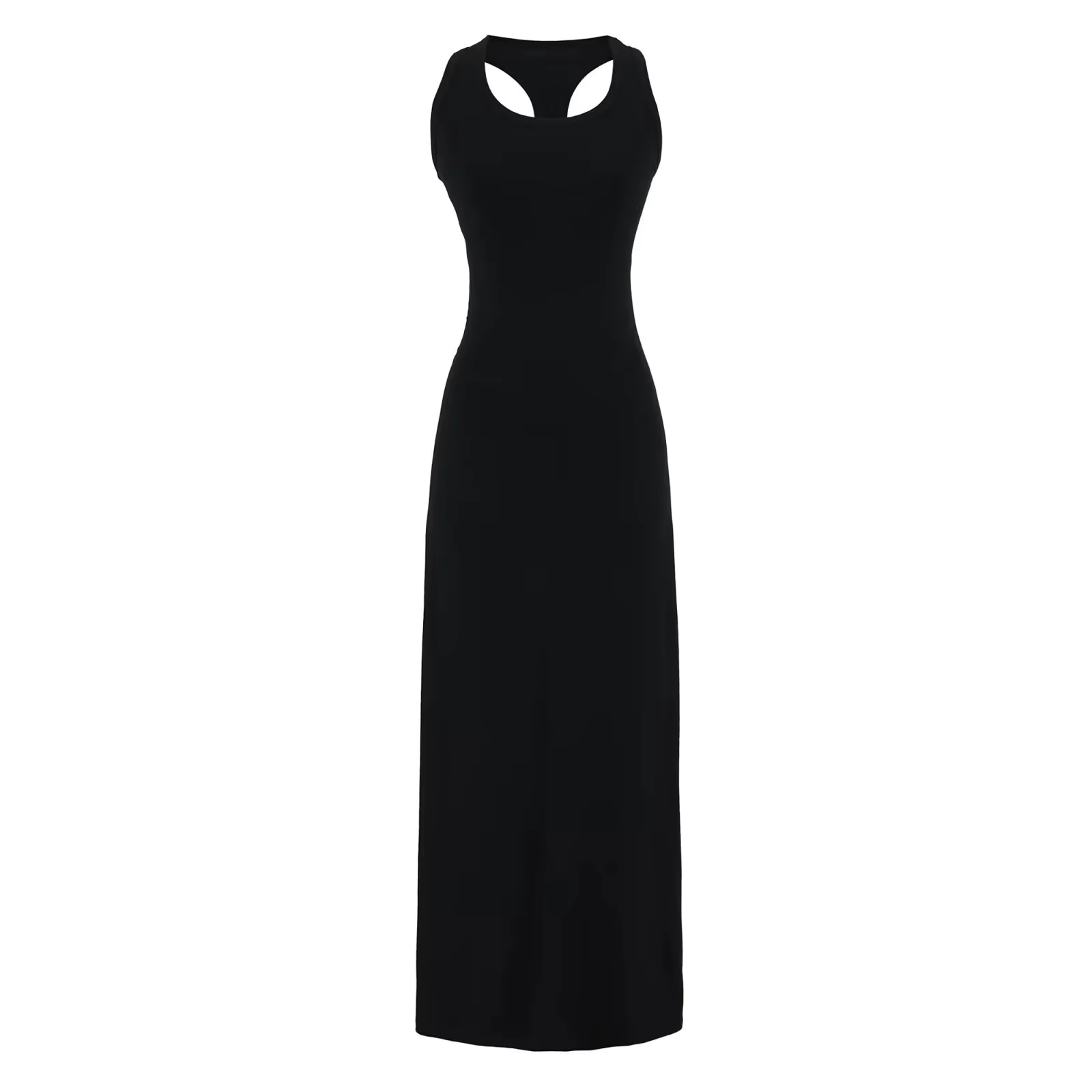 Robe longue pour femme, style débardeur sexy, streetwear Y2K, col rond, sans manches, coupe moulante