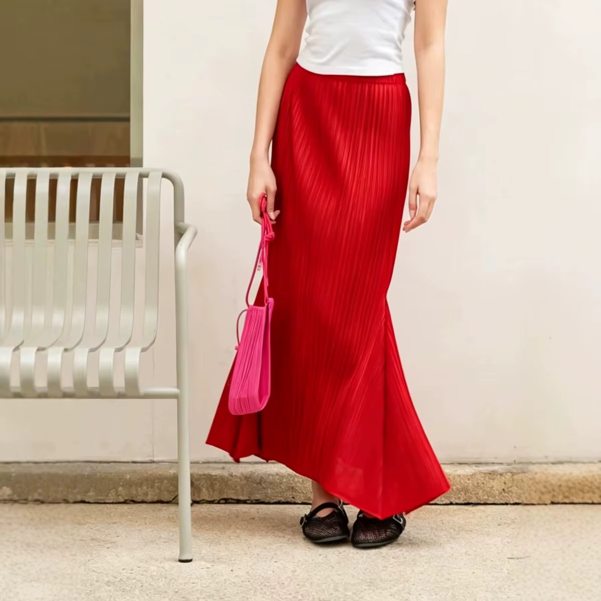 Jupe plissée décontractée pour femme Miyake, nouvelle collection 2026, design japonais, taille élast