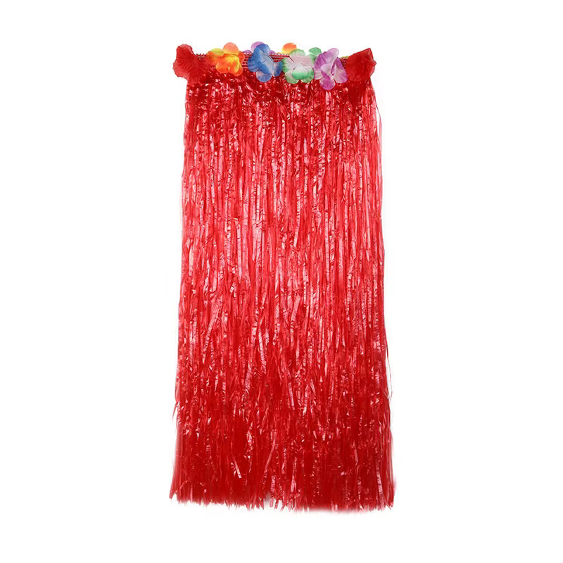1 pièce Jupe hawaïenne en herbe 30CM/40CM/60CM/80CM pour fête estivale, plage, déguisement adulte, f