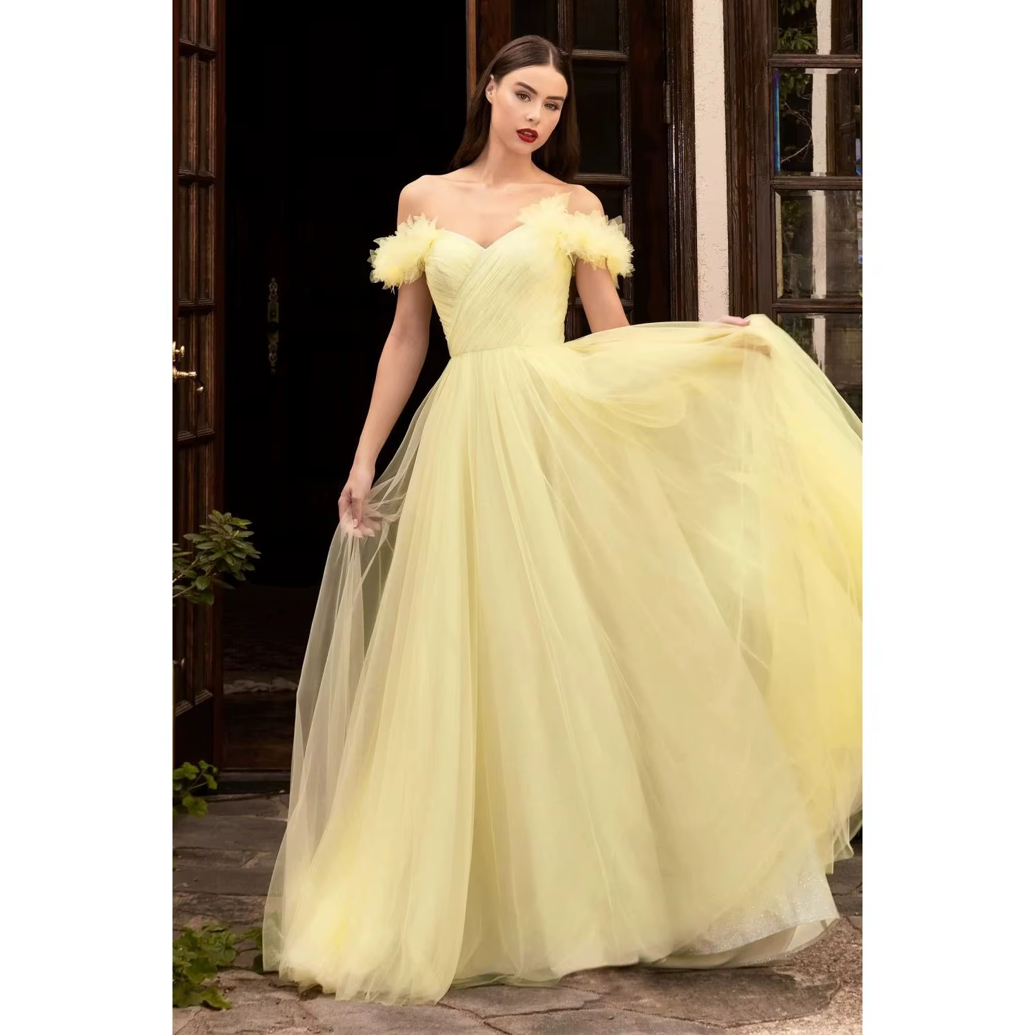 Robe de soirée longue à col en V, jaune, violet, bleu, sexy, élégante, personnalisée