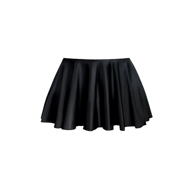 Minijupe moulante élastique sexy pour femmes, jupe plissée brillante et brillante, soie, ballet minc