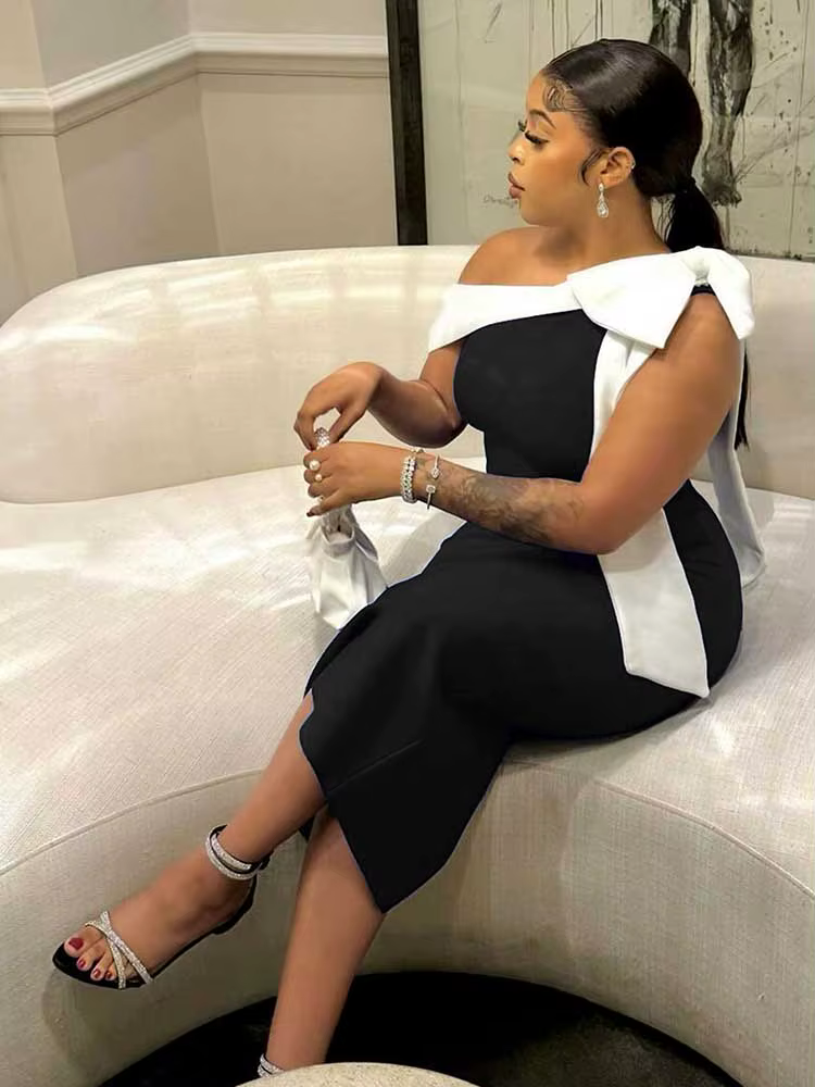 Robe une pièce élégante mi-longue pour femme, belle robe sexy, taille haute, vente en gros, livraiso