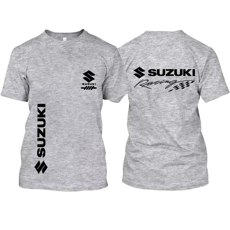 T-shirt en pur coton pour hommes et femmes, avec Logo Suzuki Racing, pour compétition de moto, pour