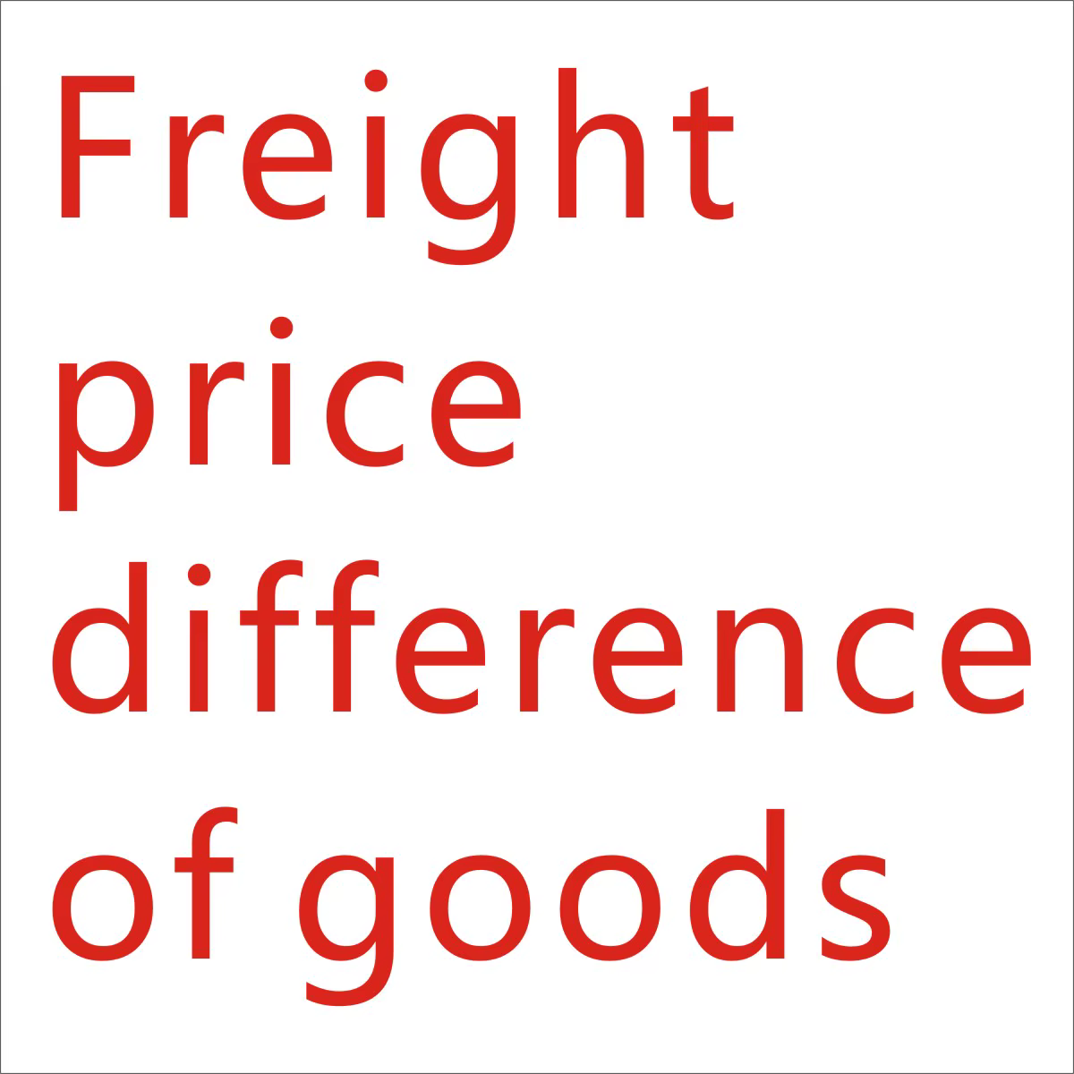 Différence de prix du fret de marchandises, 8 lignes, 12m