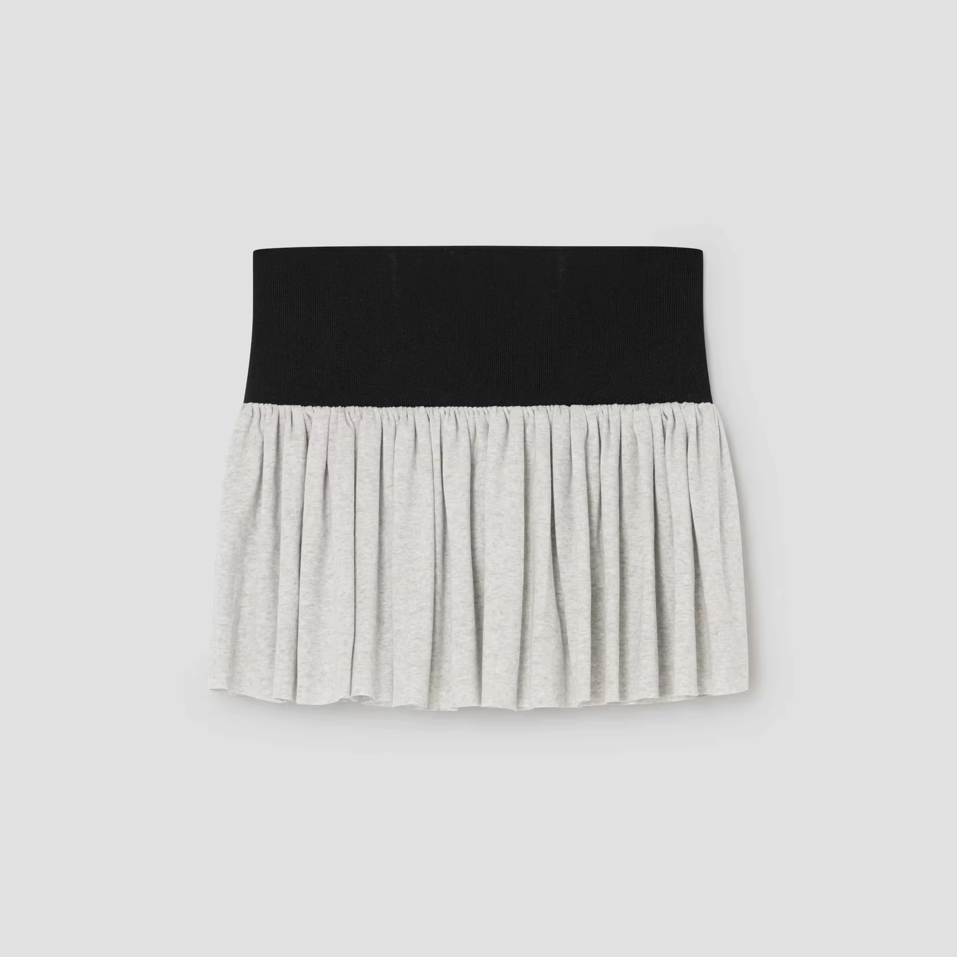 Jupe courte plissée Gimaguas avec coutures à la taille, style sexy et polyvalent, coupe trapèze, ave