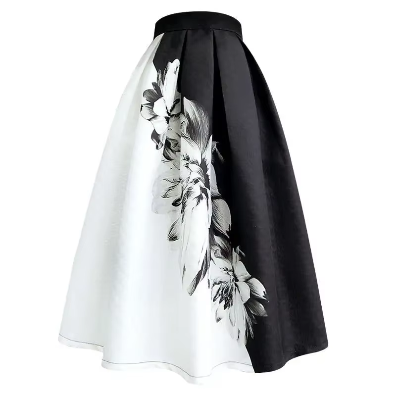 Femme jupe Midi été 2025 Patchwork jupes pour femmes élégant luxe élégant Streetwear V Chic Harajuku