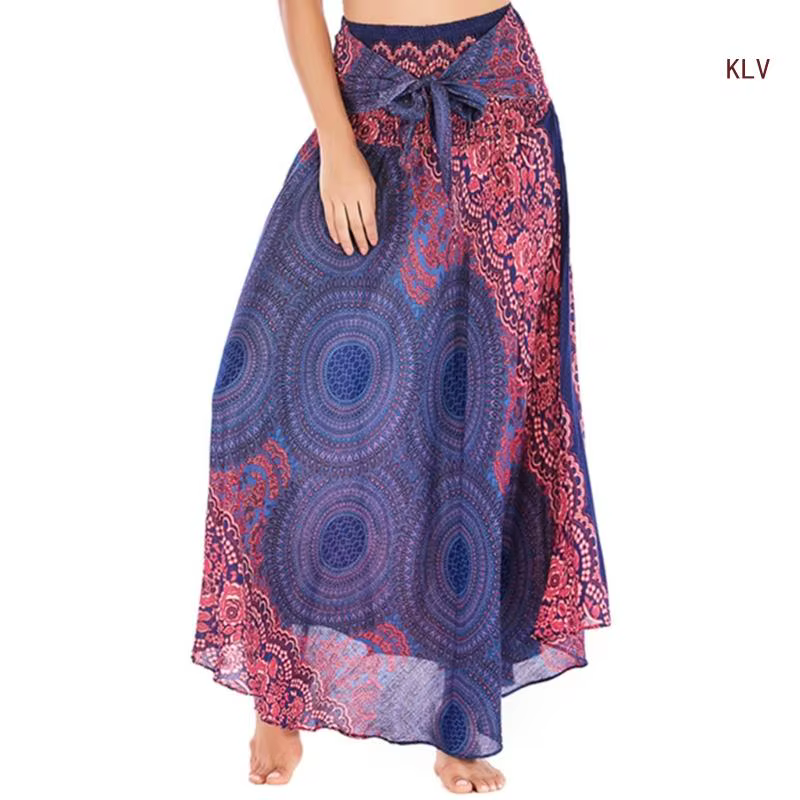 Jupe imprimée élégante, jupes longues imprimées, adaptées à diverses Occasions 6XDA