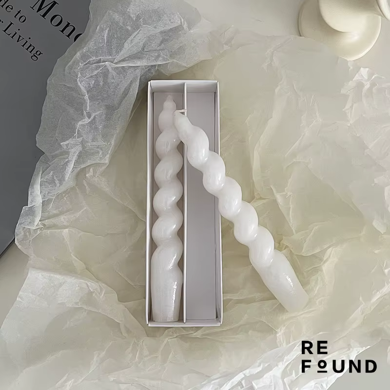 Bougie longue torsadée à la main, cône en spirale ci-après les, 7.5 en effet coloré, non parfumé ci-
