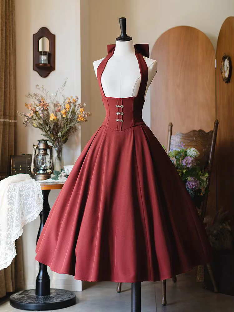 Jupe longue femme chic et élégante style rétro français, nouvelle jupe amincissante en velours rouge